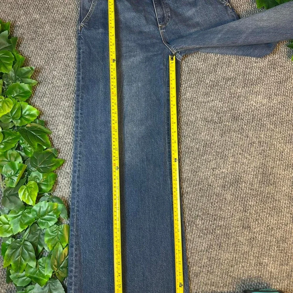 Alice + Olivia Emory Wide Leg Raw Hem Jeans Designer Denim